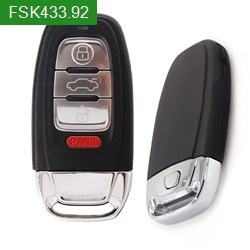 Semi-Intelligent Remote Key FSK433.92 MHz HITAG(VAG) PCF7945AC Chip 3+1 Buttons For Audi A4L Q5 A6L A8L